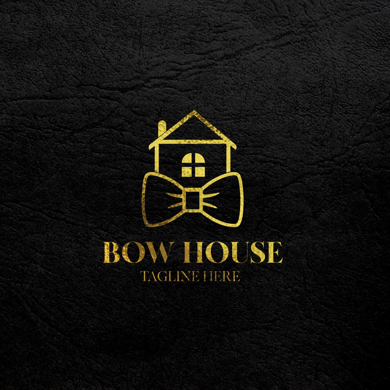 BOW HOUSE REAL ESTATE LUXURY LOGO CONCEPT