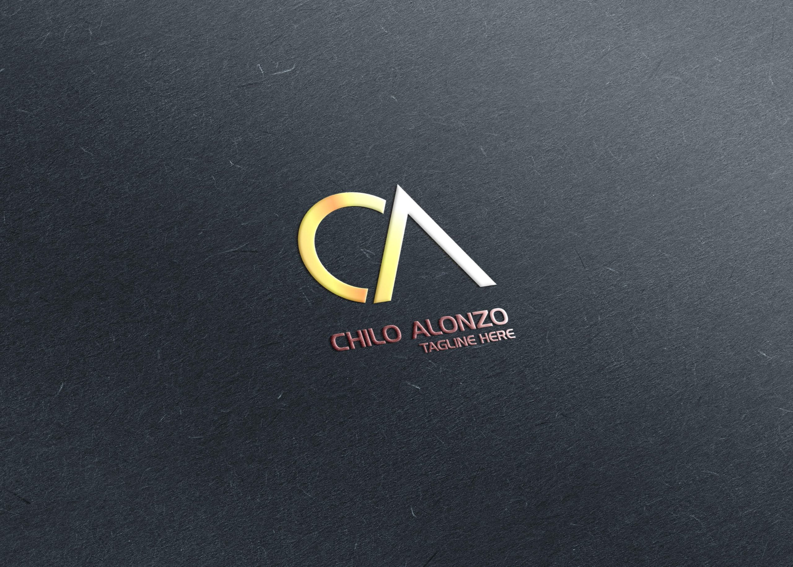 Modern Elegant CA Letter Logo