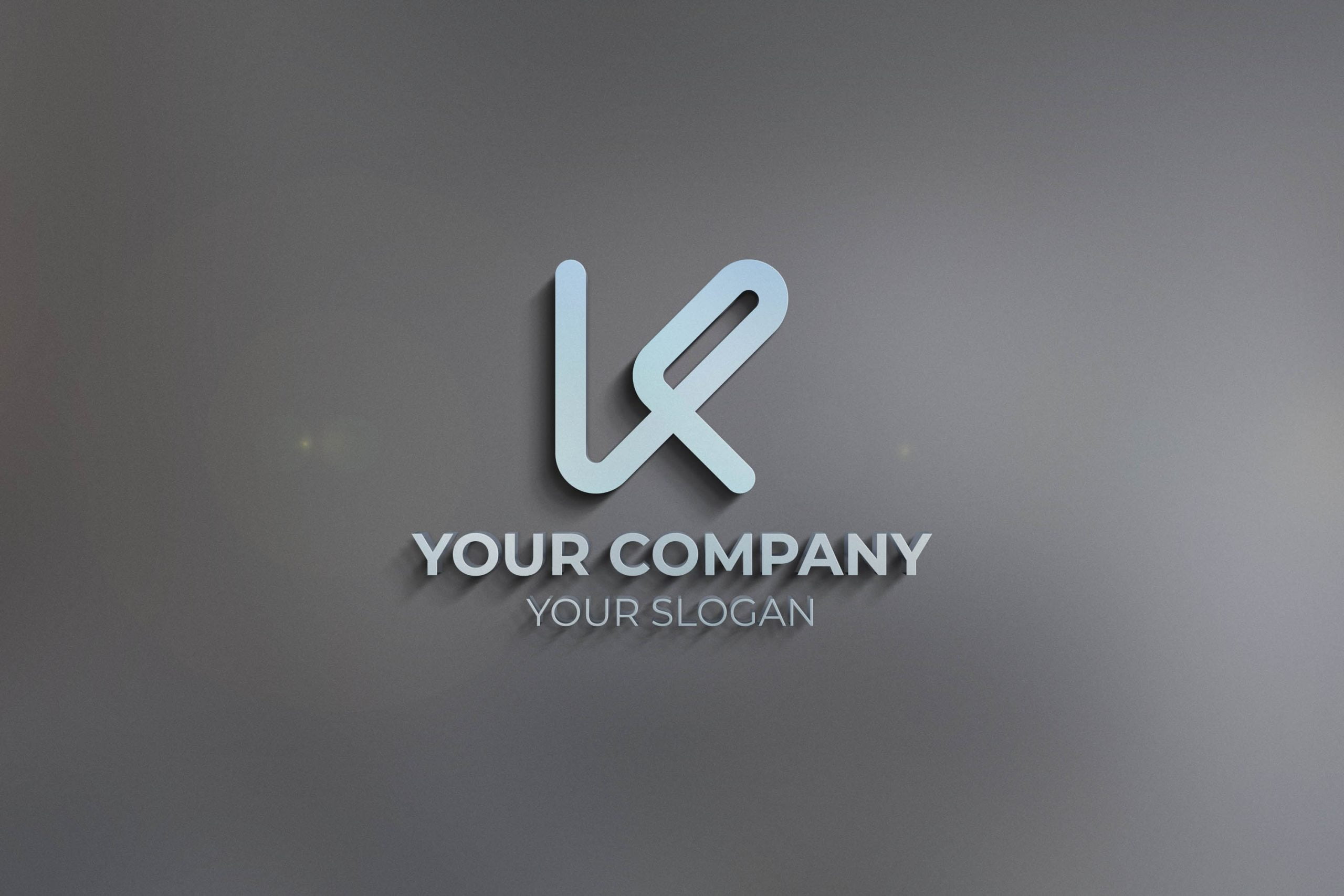 3d k logo presentation
