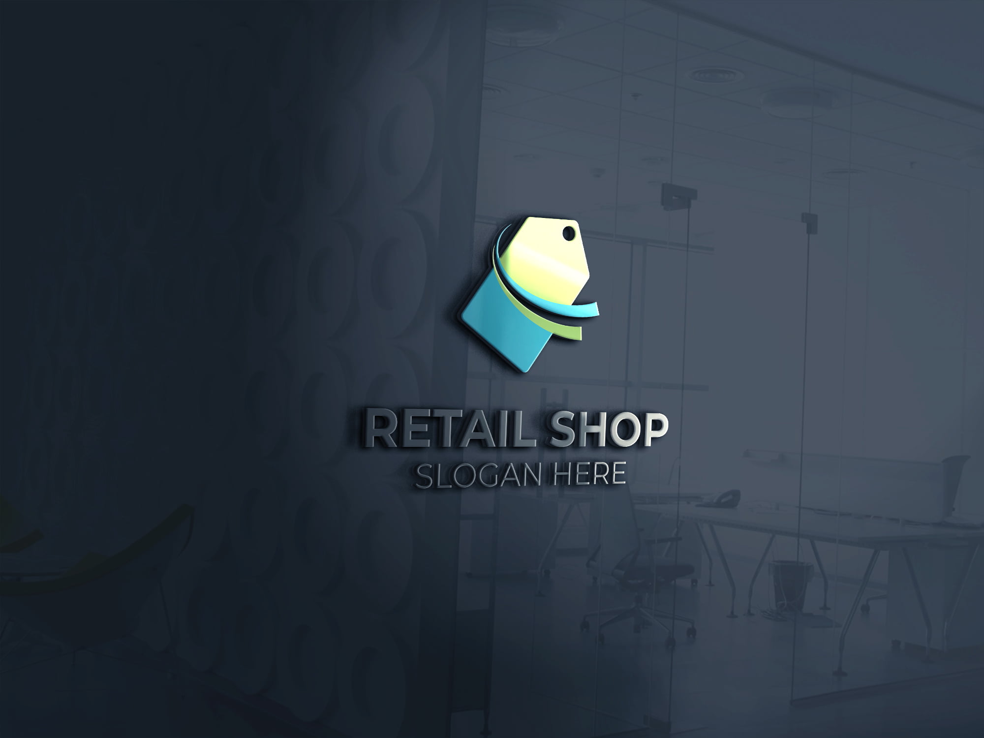 3d retail logo presentation