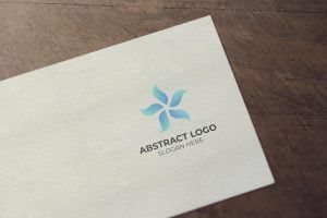 ABSTRACT LOGO IN REALISTIC MOCKUP