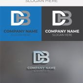 Initial DB Letter Logo Design Free Vector Download