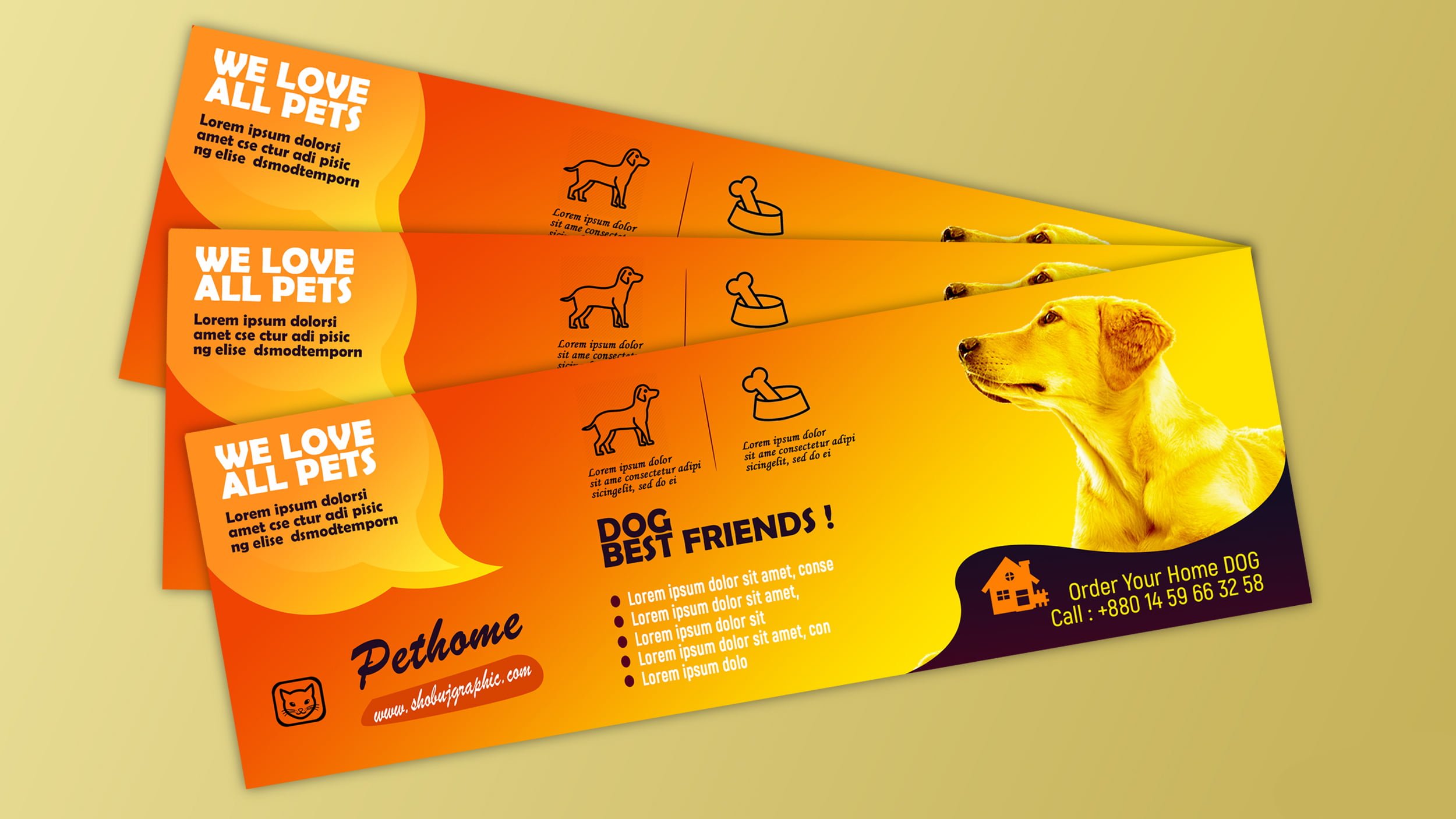 Free Pethome Web Banner Free Psd Template