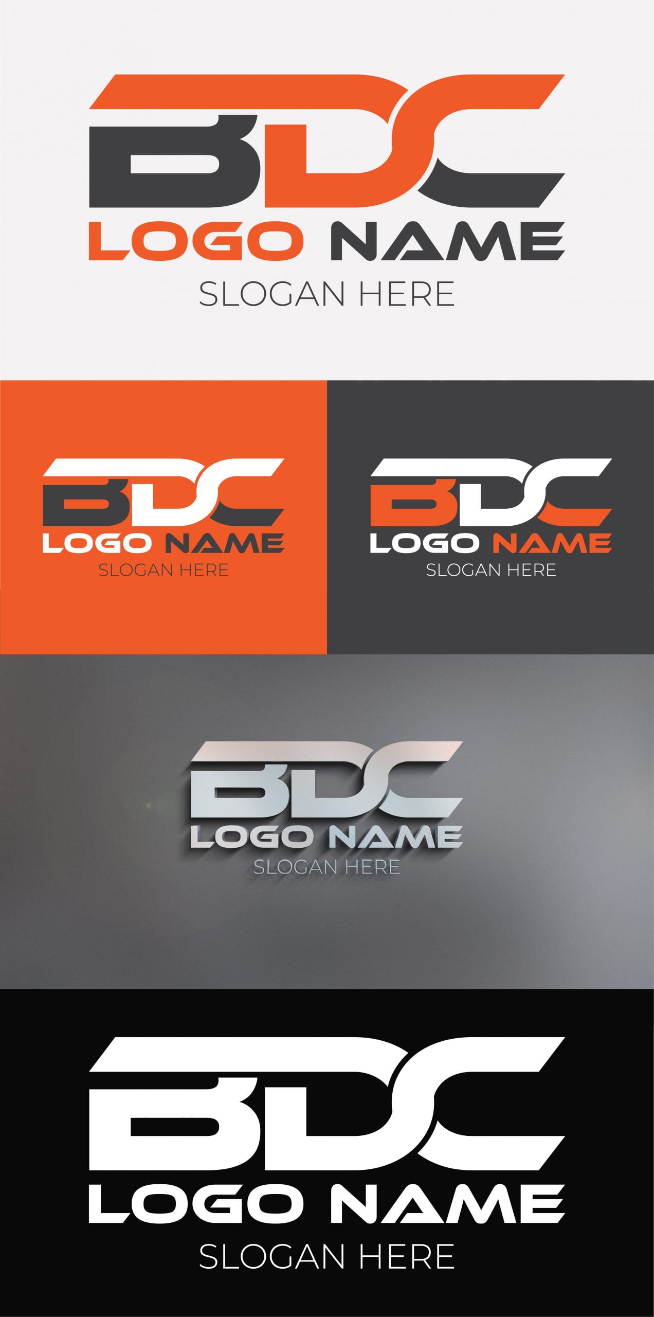 INITIAL BDC LETTER LOGO FREE TEMPLATE