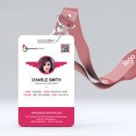 Modern Id-Card Design Template with Flat style