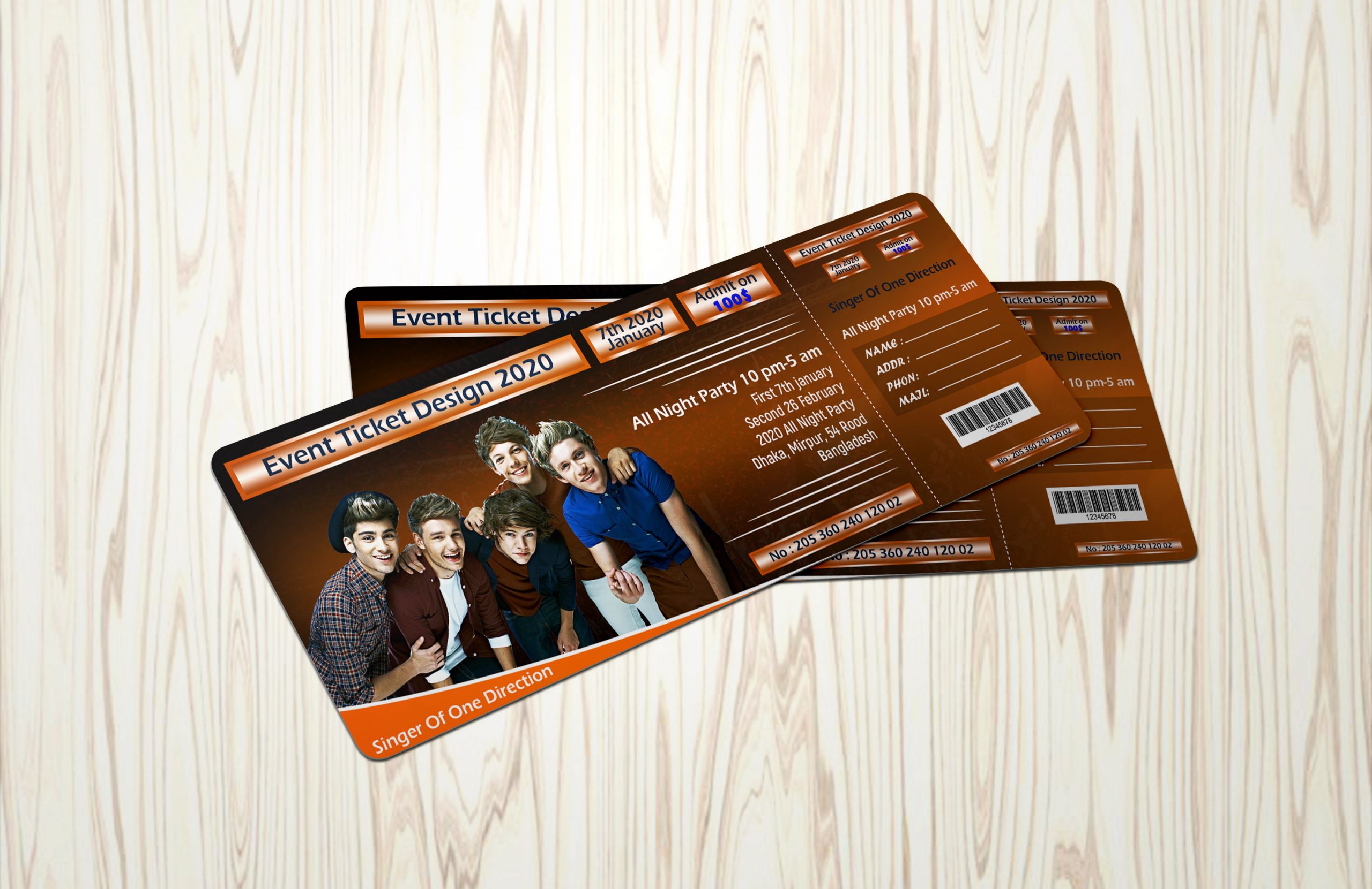 Musical Party Event Ticket Design