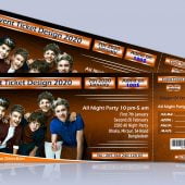 Musical Party Event-Ticket Design Free Template