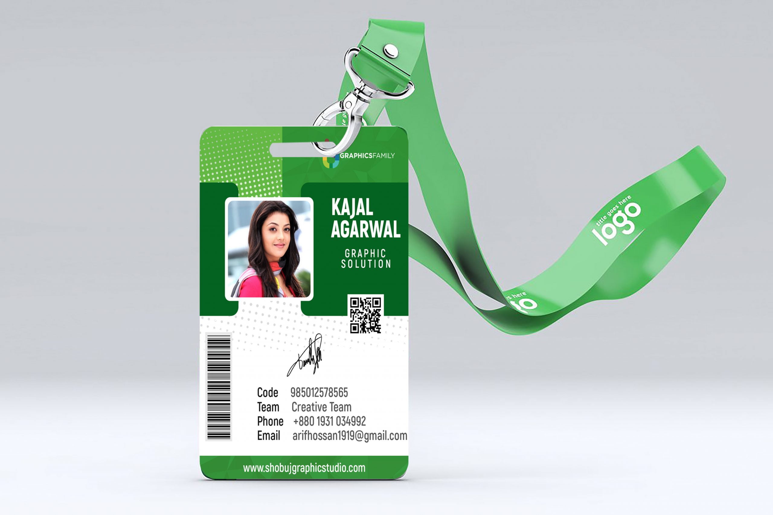 Office Id card free template