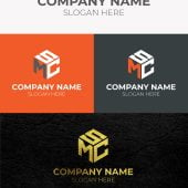 Creative Initial SMC Letter Logo Free Vector