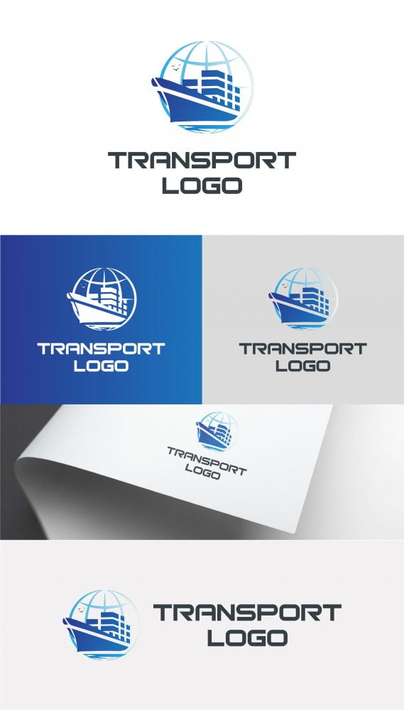 transport company logo vector