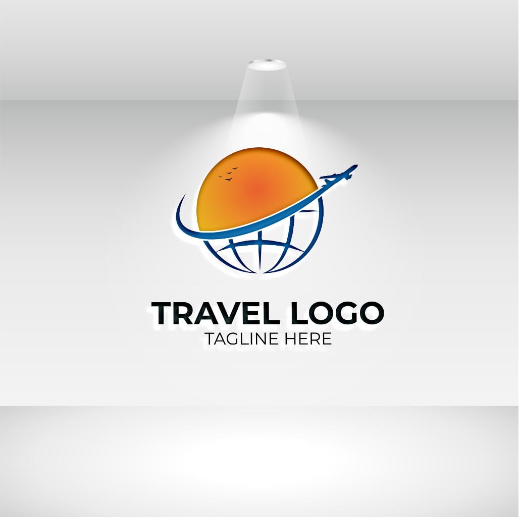 TRAVEL LOGO WITH WHITE WALL