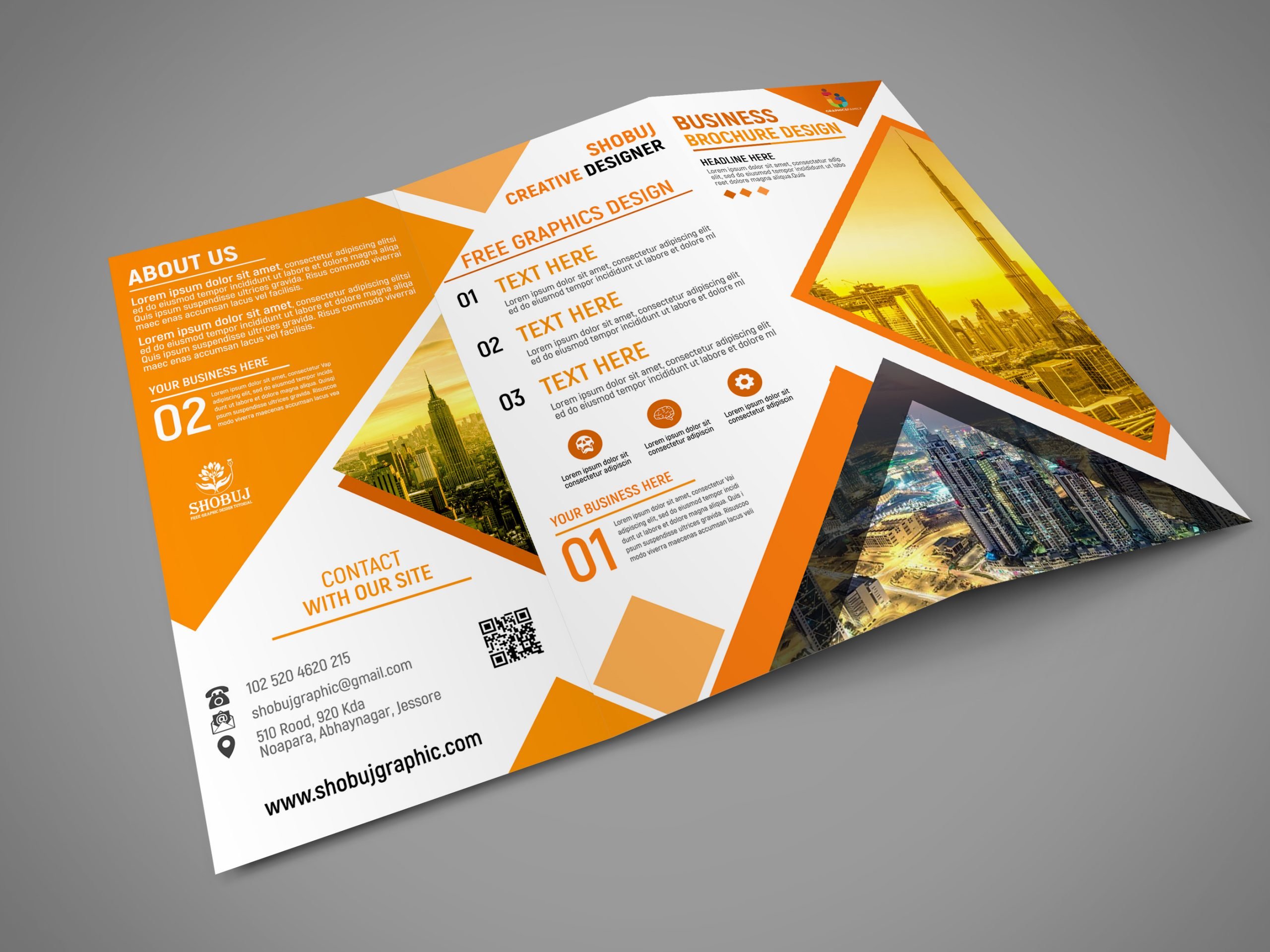 Trifold brochure for business