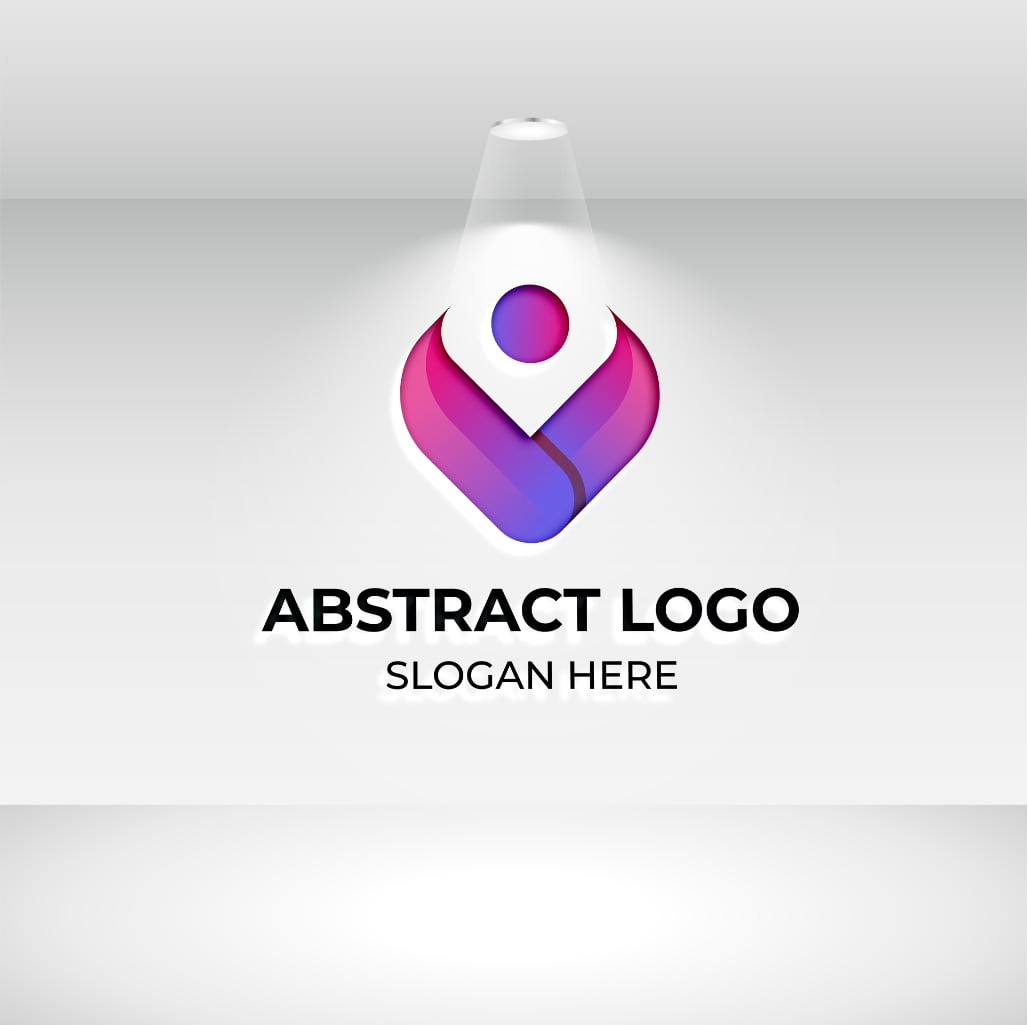 abstract logo white wall