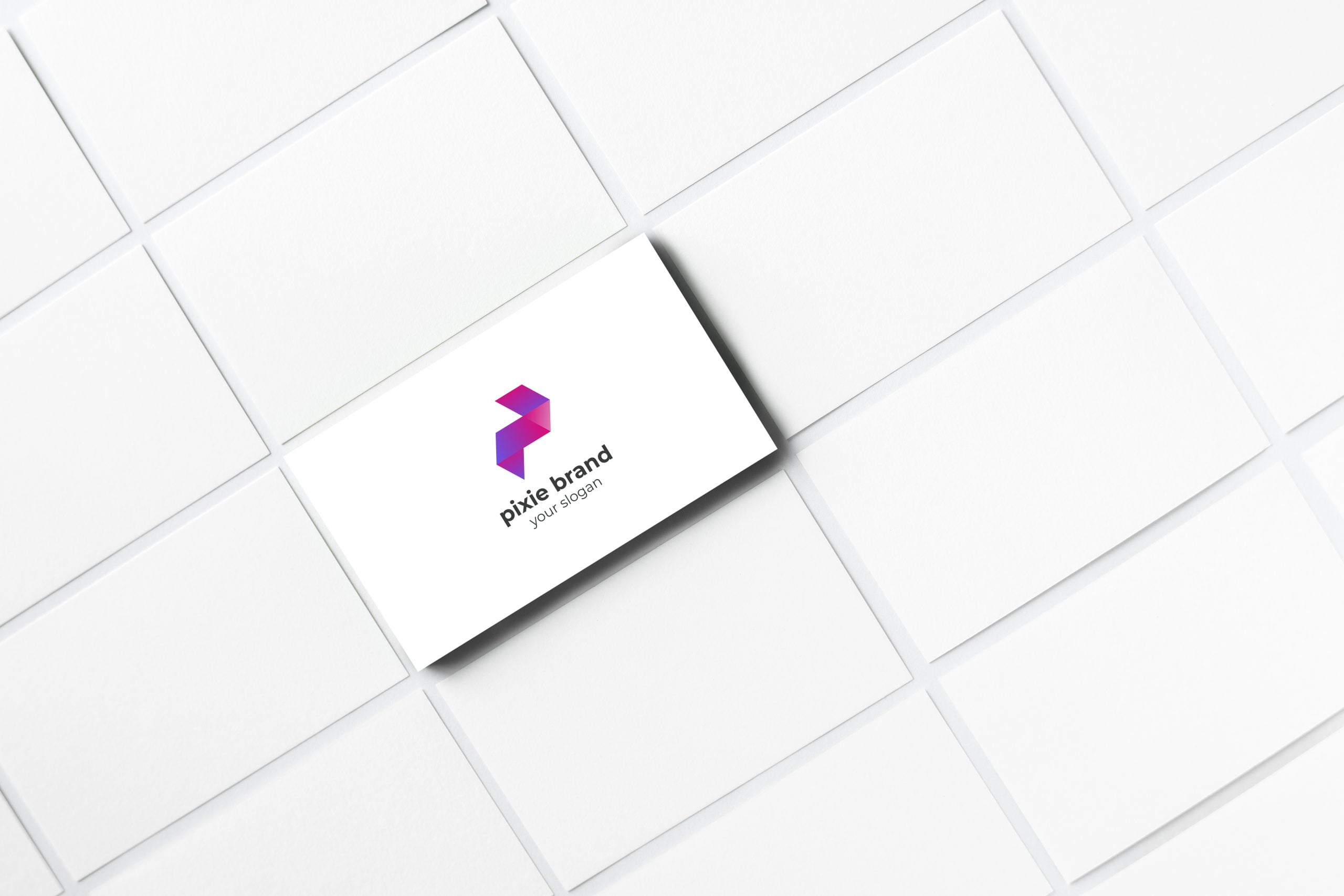 brand logo with business card showcase