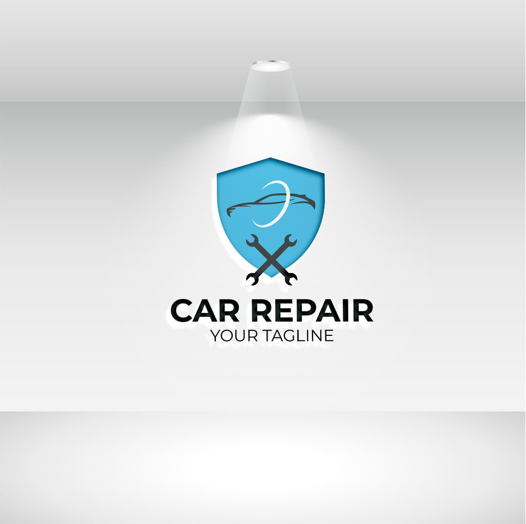 car repair logo with white bg