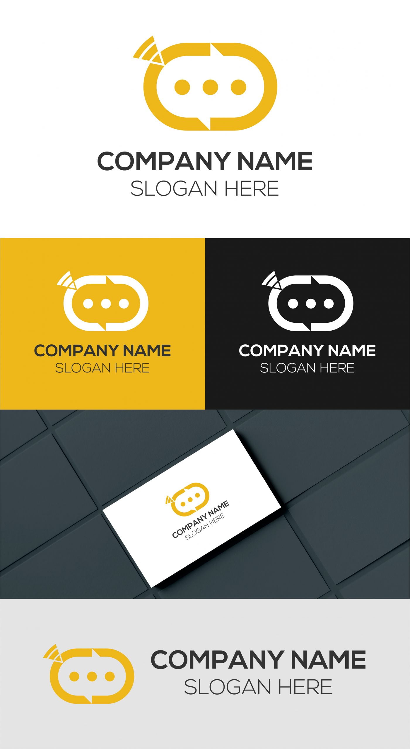 communication logo design template