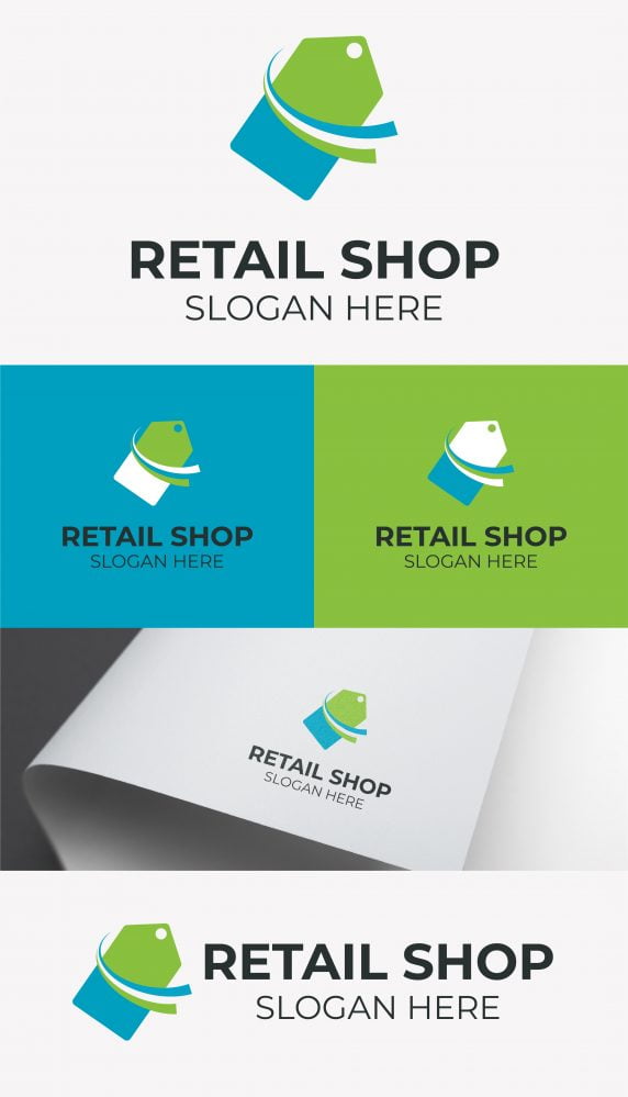 free retail logo design template