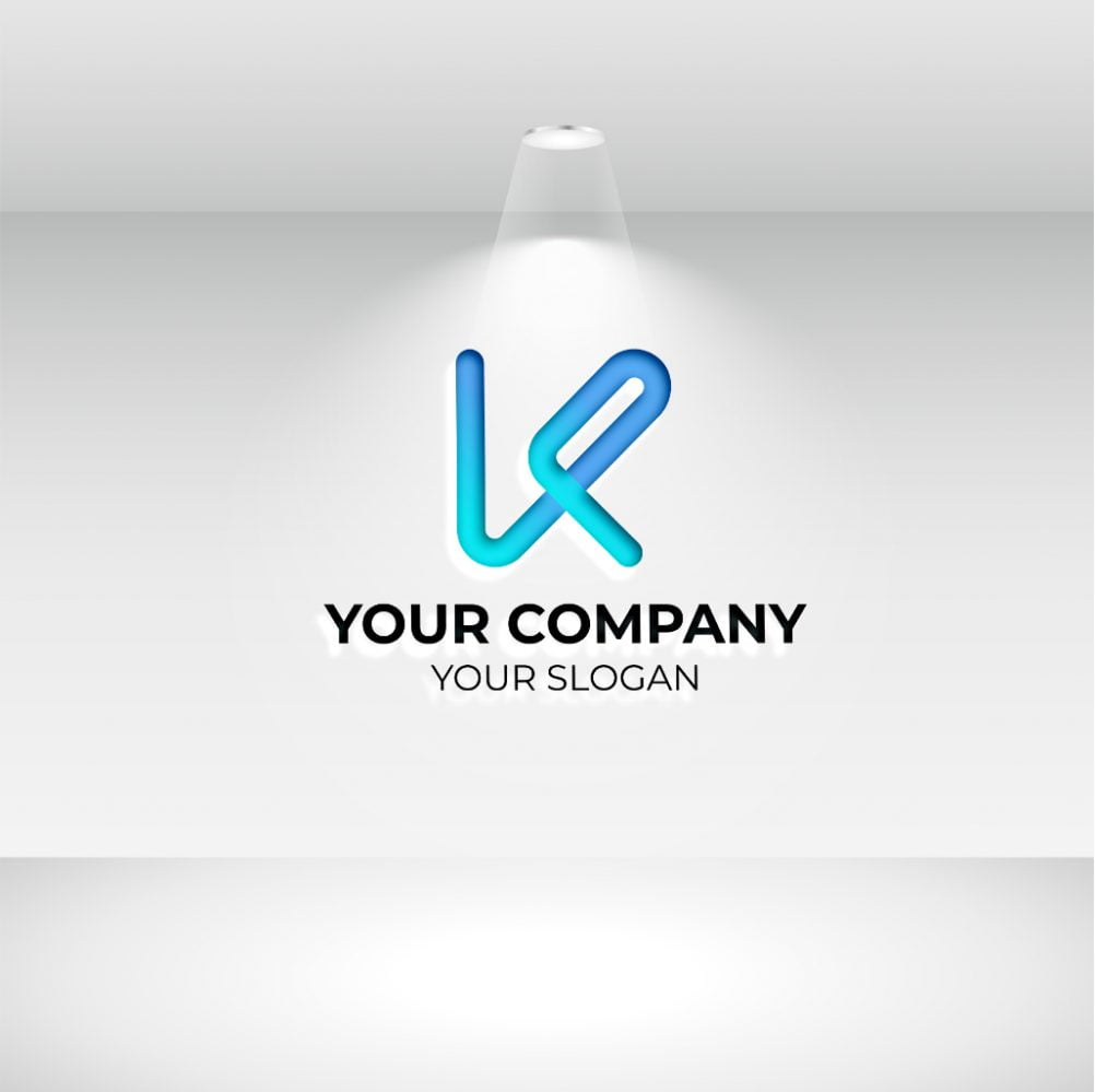 k letter logo with white background