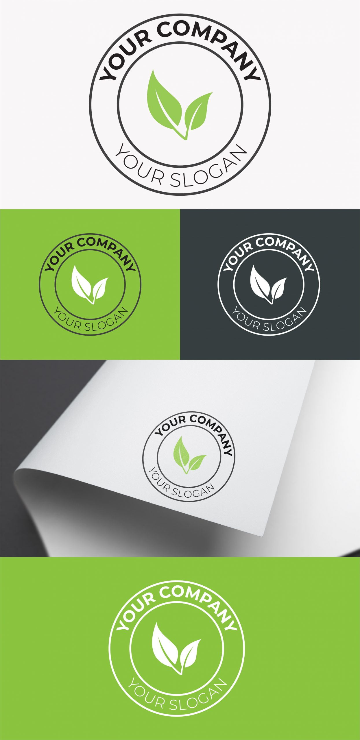 Free Leaf Logo Vector – GraphicsFamily
