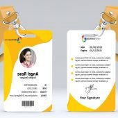 Modern Identity Card Design with Abstract Style