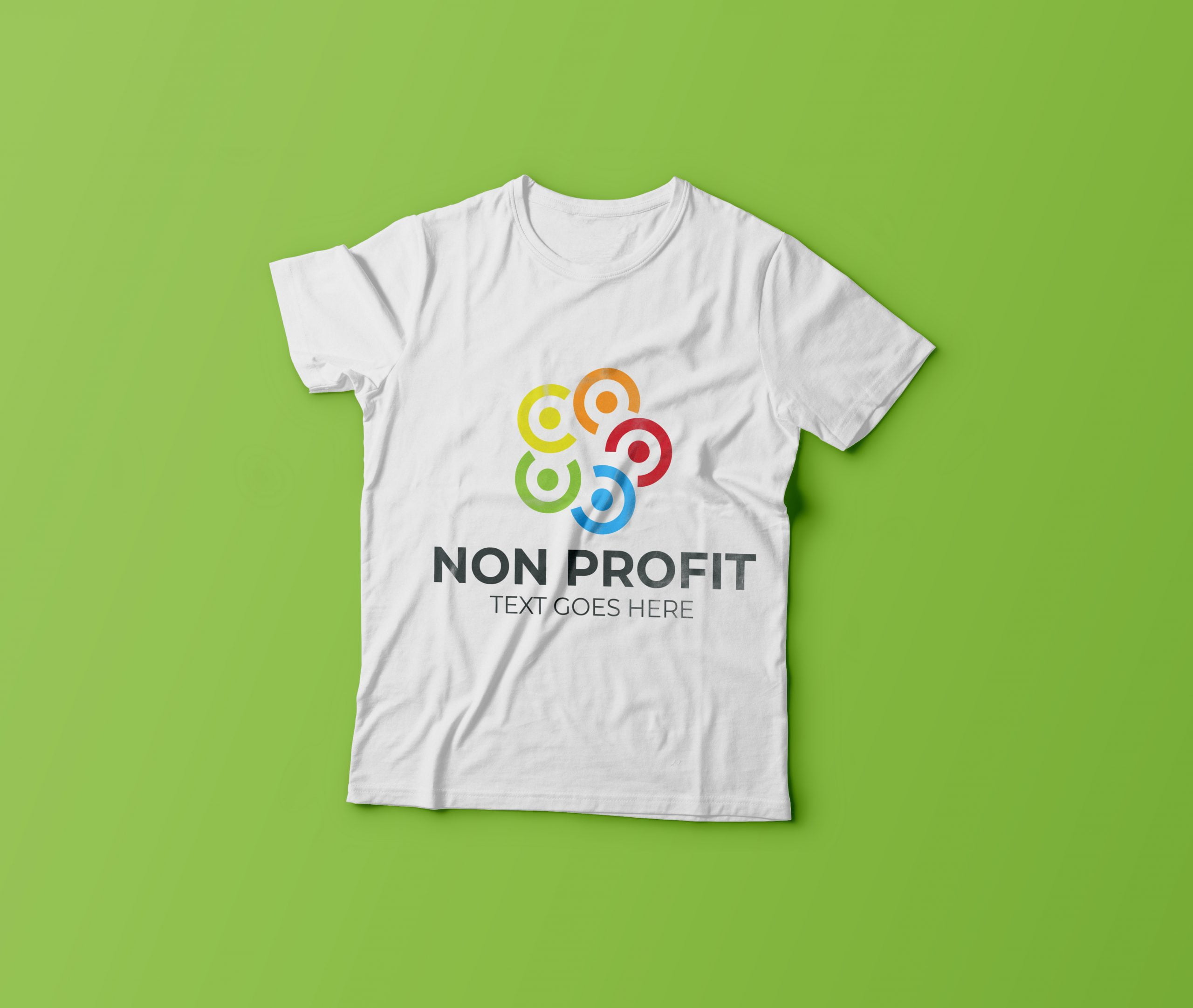 non profit charity logo t shirt mockups