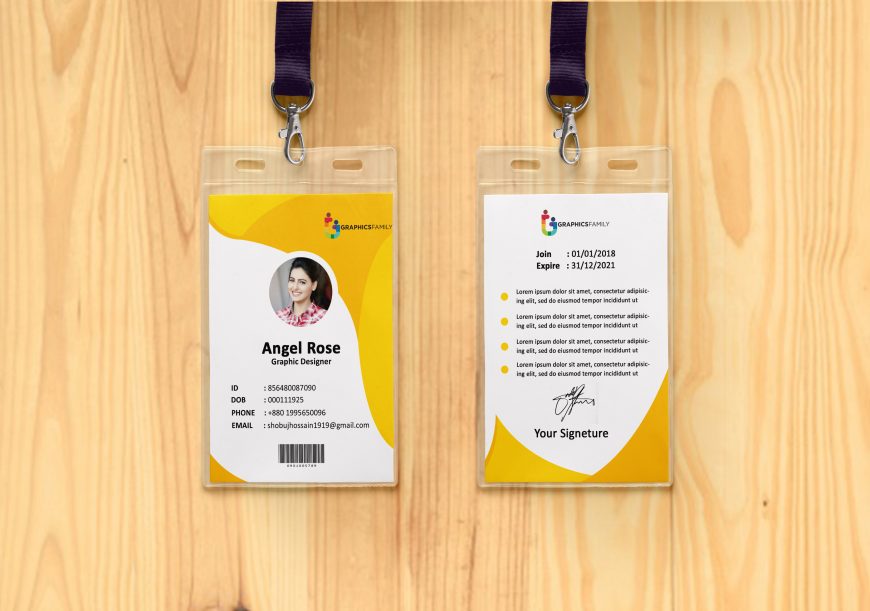 Modern Identity Card Design with Abstract Style – GraphicsFamily