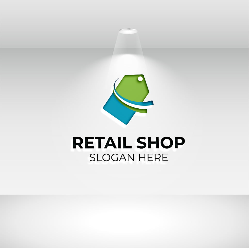 retail logo white background