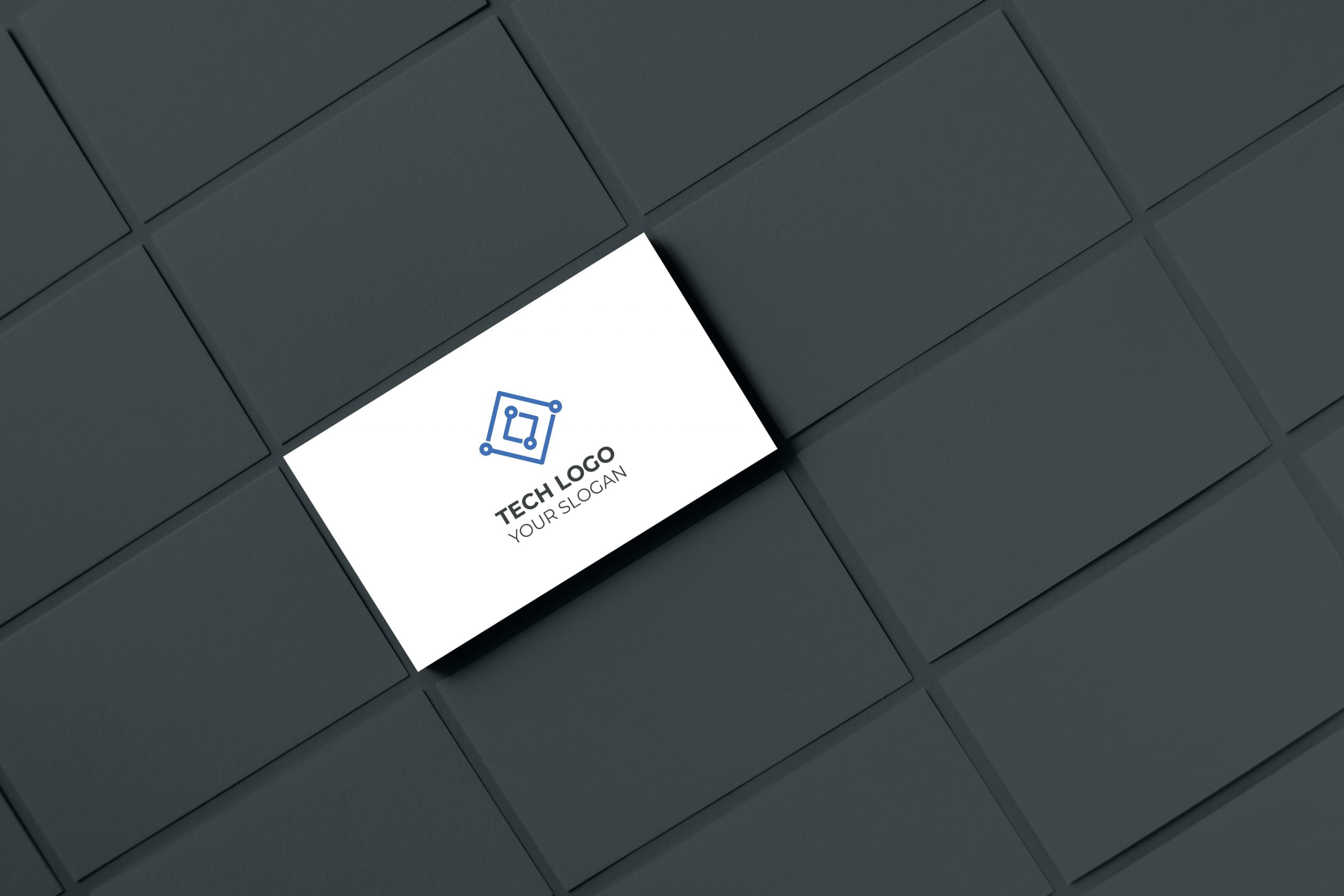 tech logo on business card