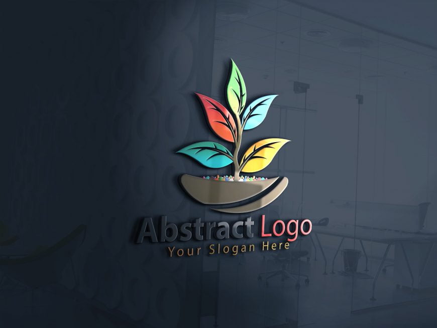 Abstract-Logo-3d-glass-window