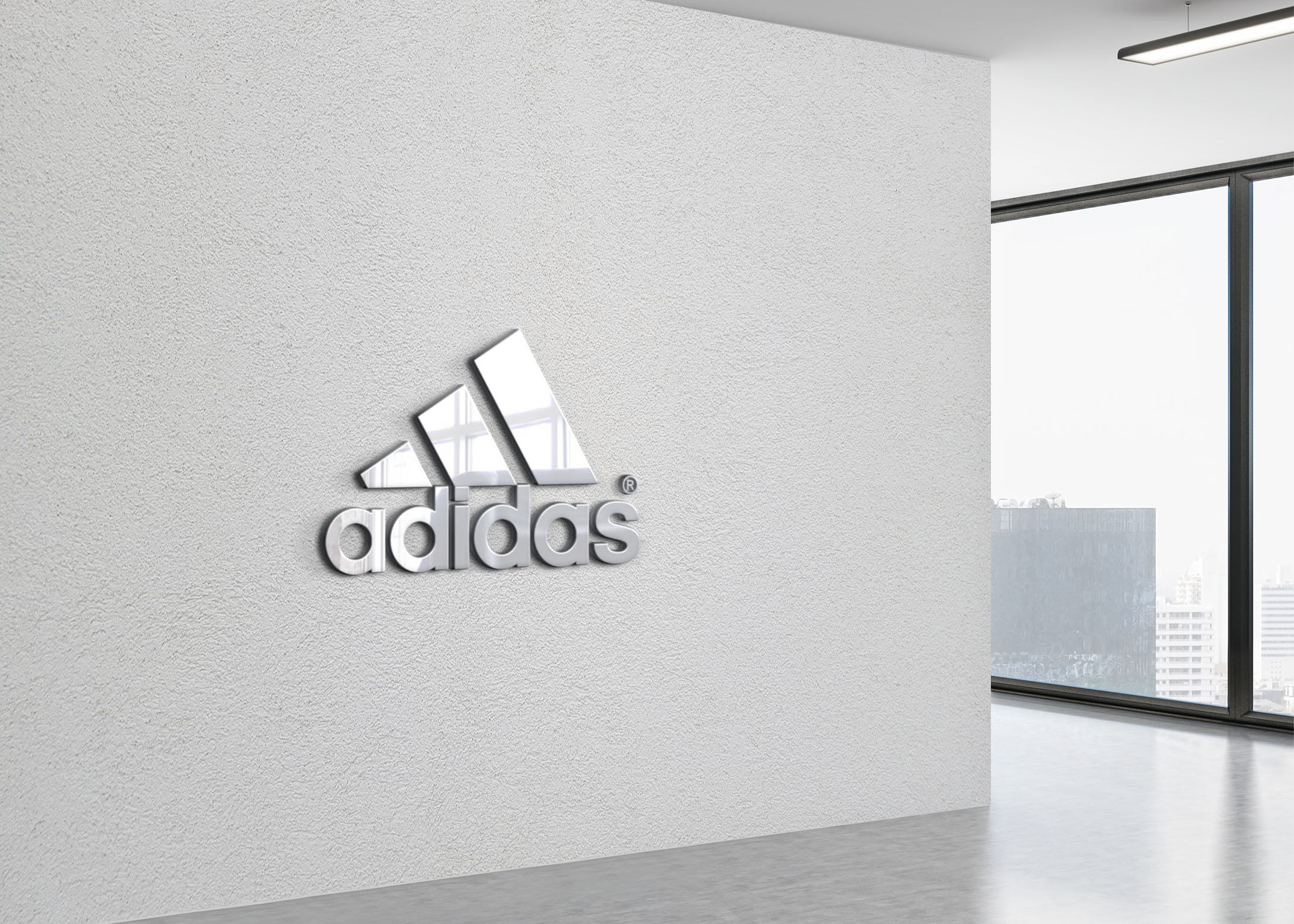 3d wall logo mockup arlington heights