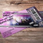 All Night Party Event Ticket Design Free Psd