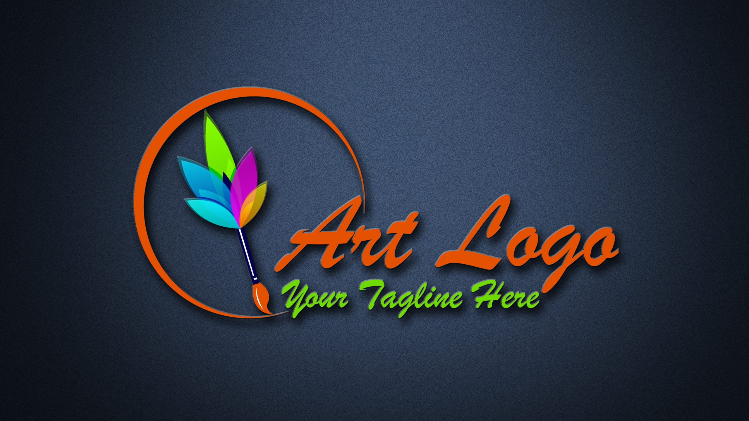 Modern Art Logo Design Free PSD Template - GraphicsFamily