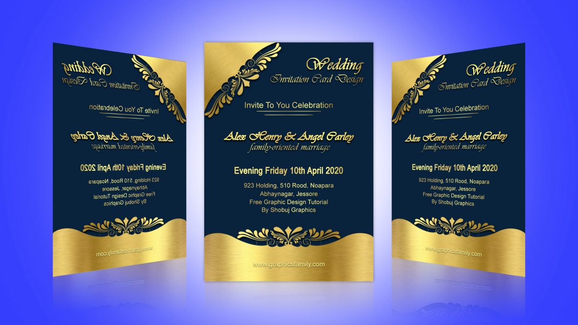 Beautiful Wedding Invitations Design Free psd GraphicsFamily