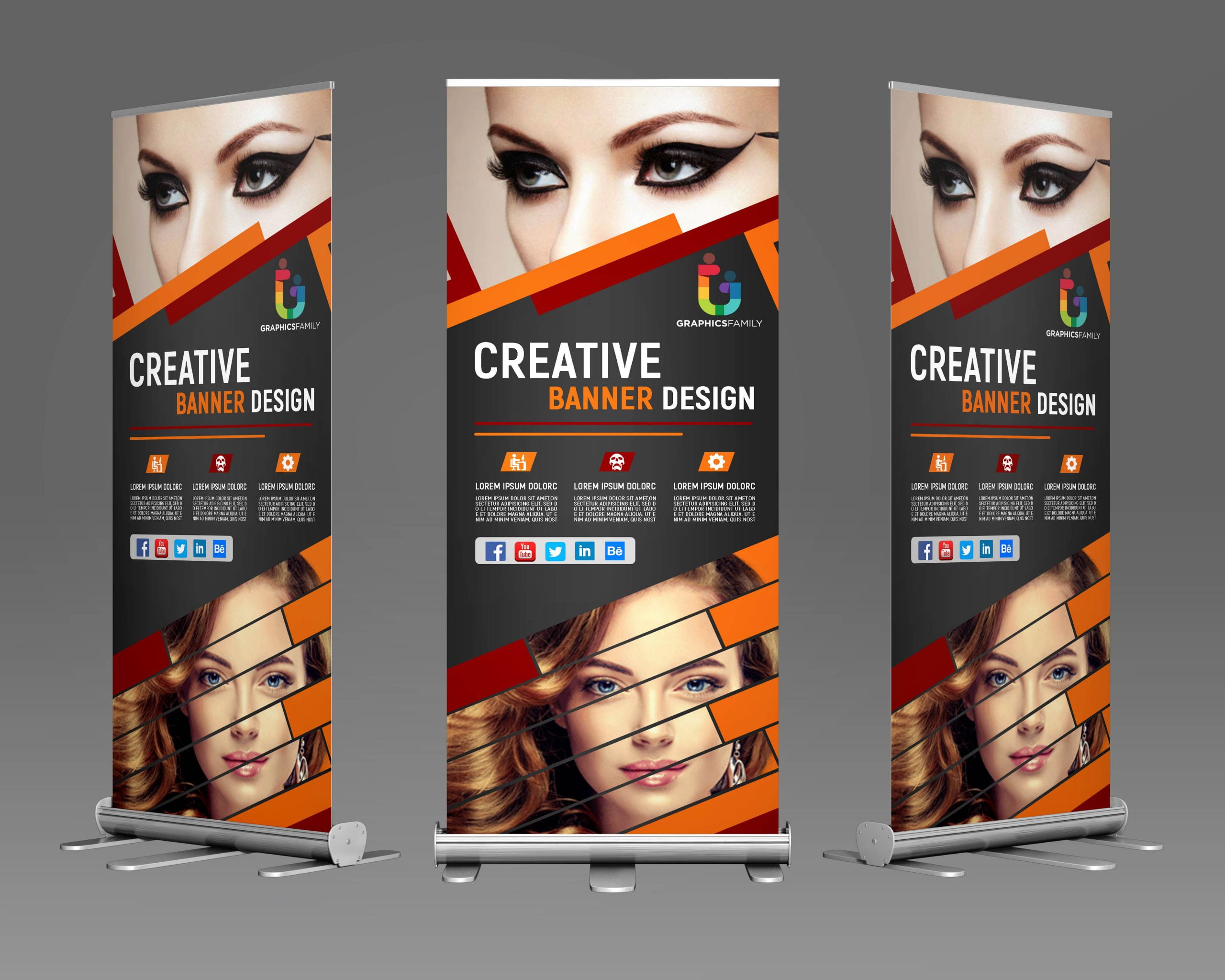 Beauty Parlor Roll up Banner design