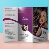 Creative Tri Fold Brochure Design For Beauty Salon Free psd