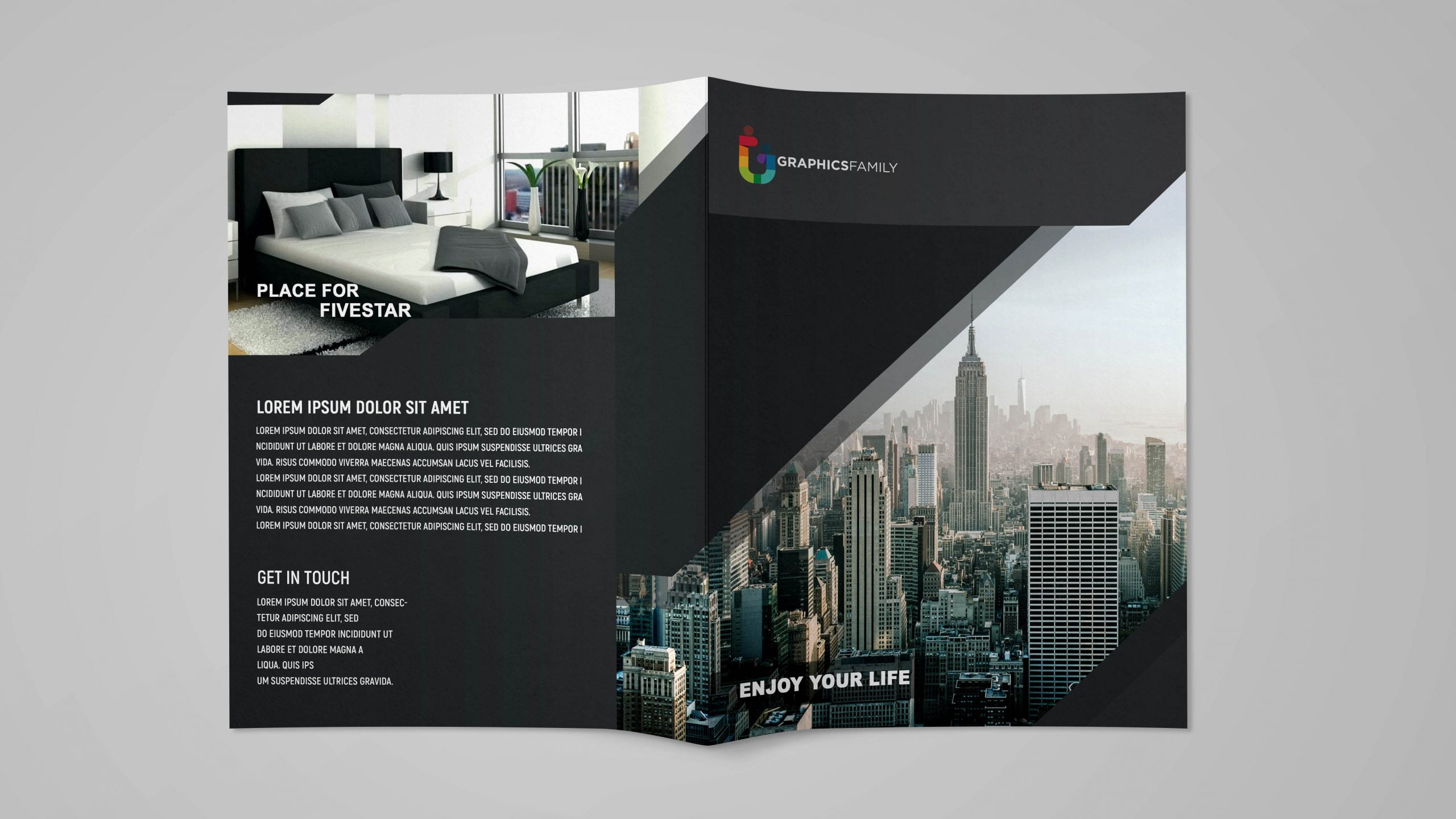 brochure design templates psd free download