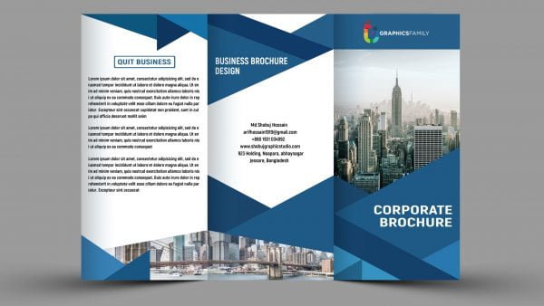 Corporate Business Tri Fold Brochure Design Template Free Psd ...