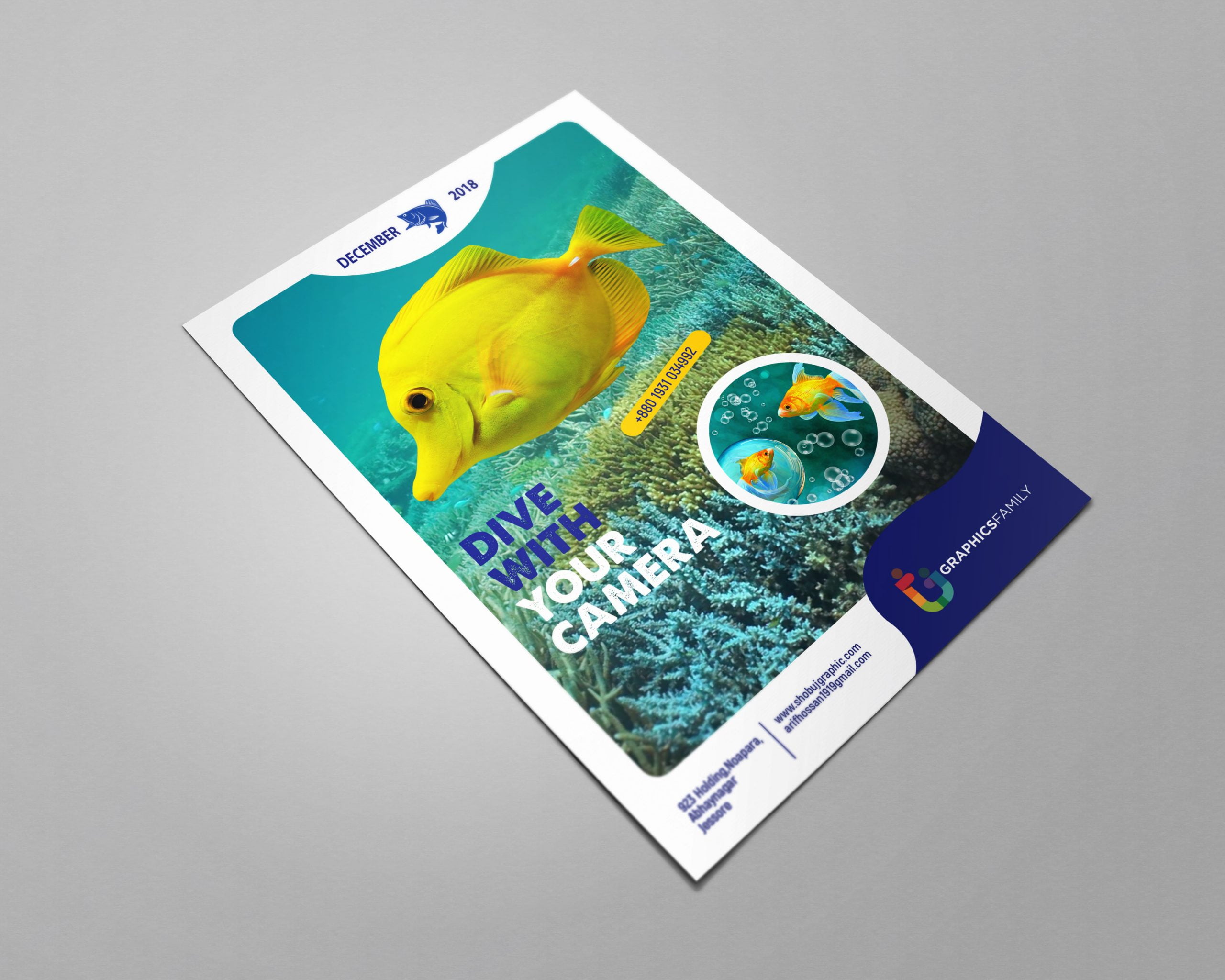 Creative Fishing Flyer design