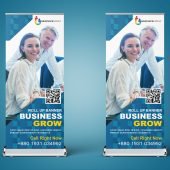 Modern Business Roll Up Banner Design Template Free psd