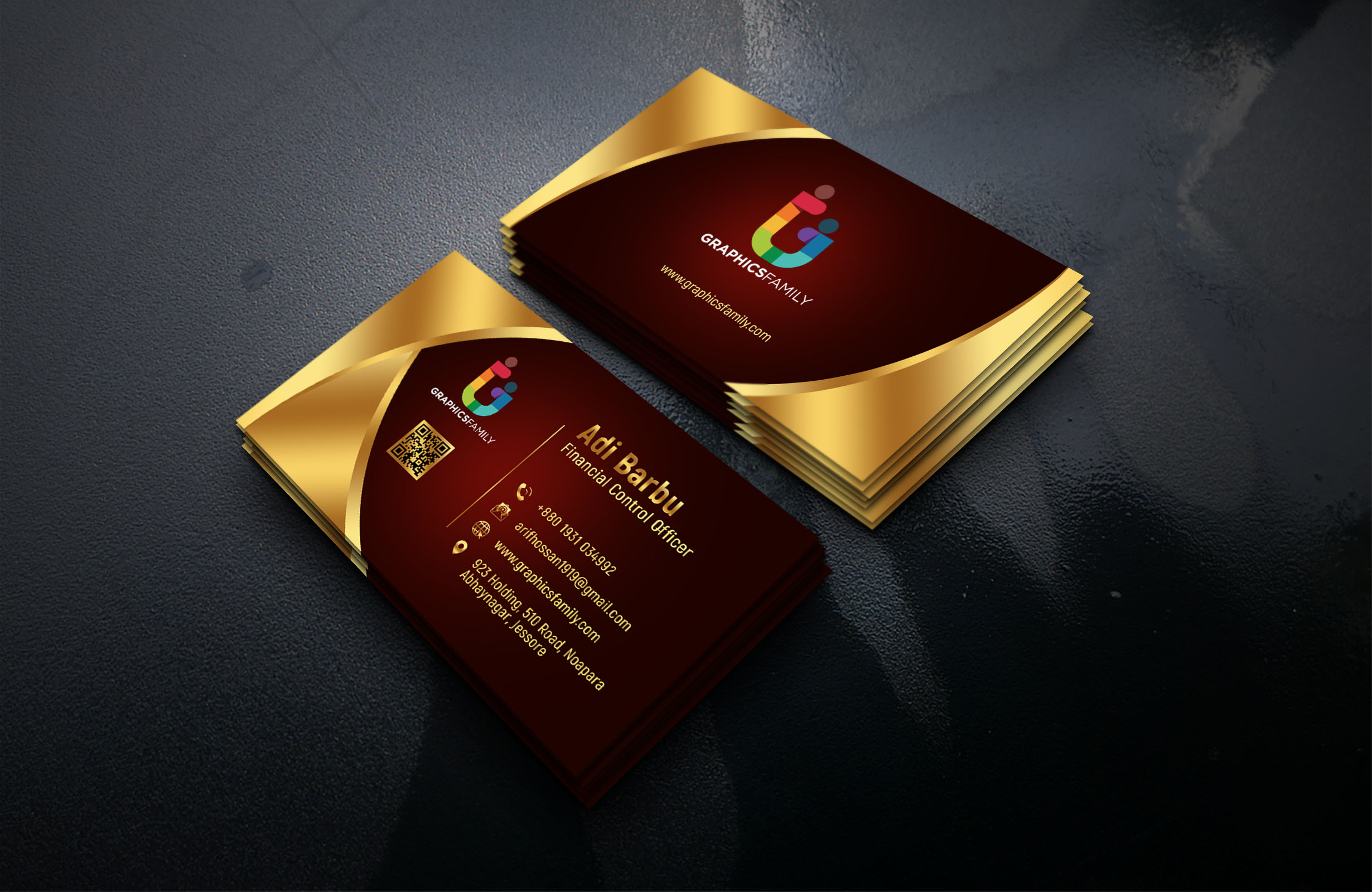 Gold Luxury Business Card Design