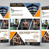 Fitness Flyer Design Template psd