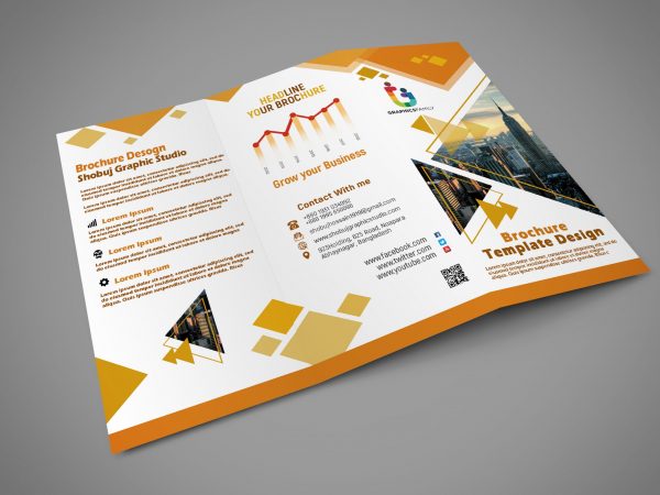 Modern Tri Fold Brochure Design Free PSD – GraphicsFamily