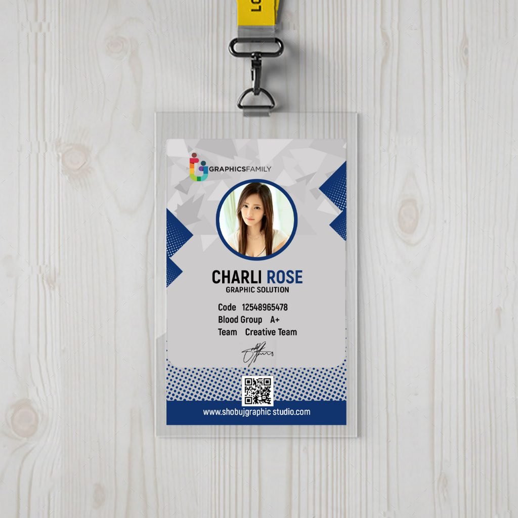 Flat Id Card Design Template for Office Free psd GraphicsFamily