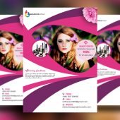 Modern Beauty Salon Flyer Design Free Template