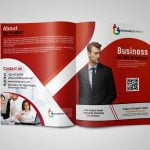 Free Business Bi Fold Brochure Design Template free psd