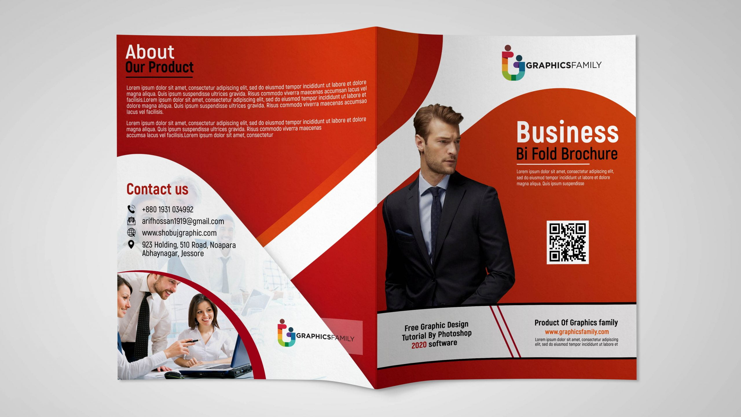 Free Business Bi Fold Brochure Design Template