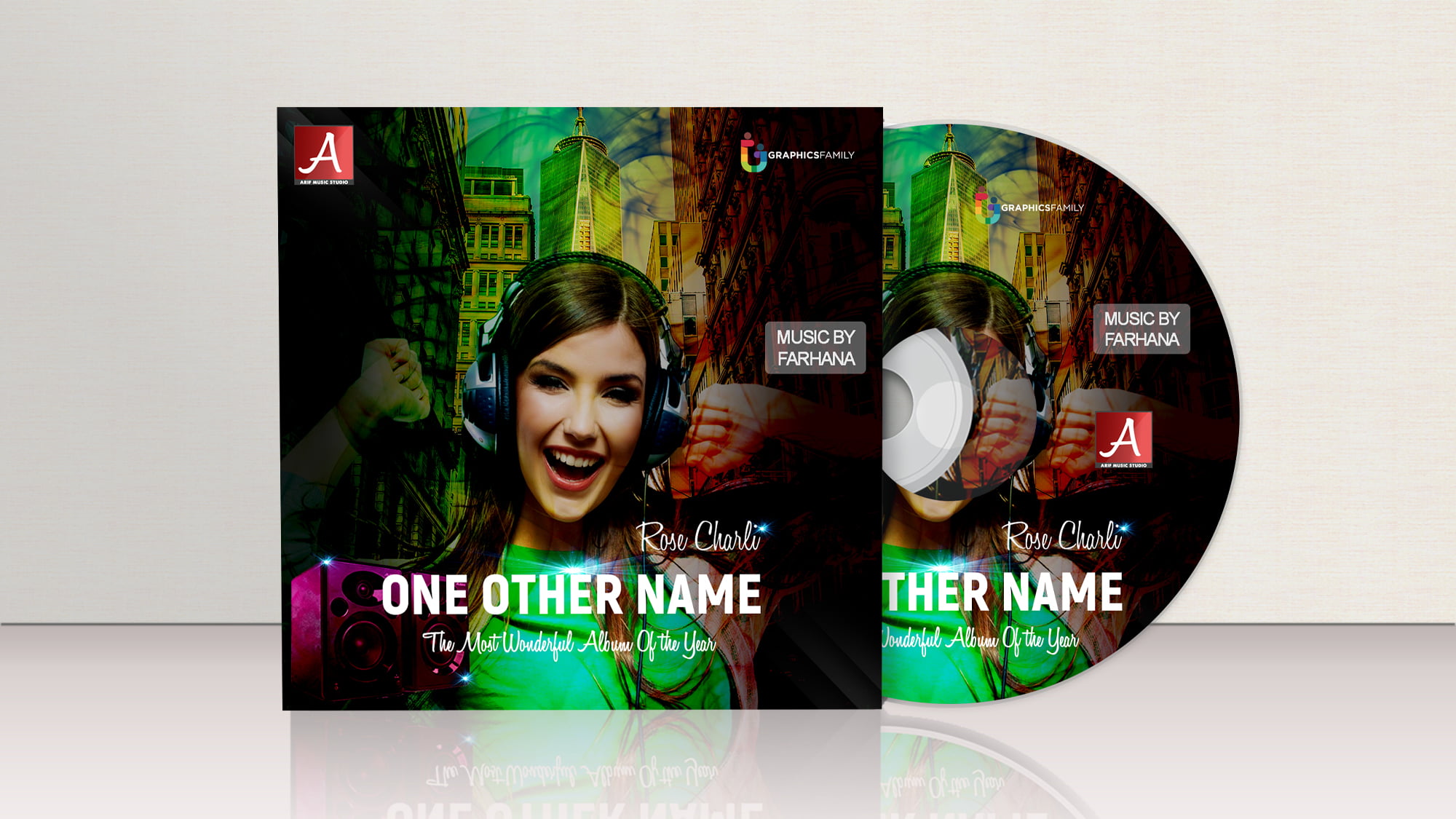 Modern DVD Cover Design Template psd GraphicsFamily