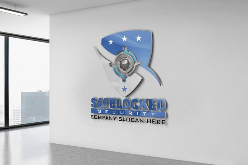 Free-Security-Logo-Design-on-white-wall-scaled