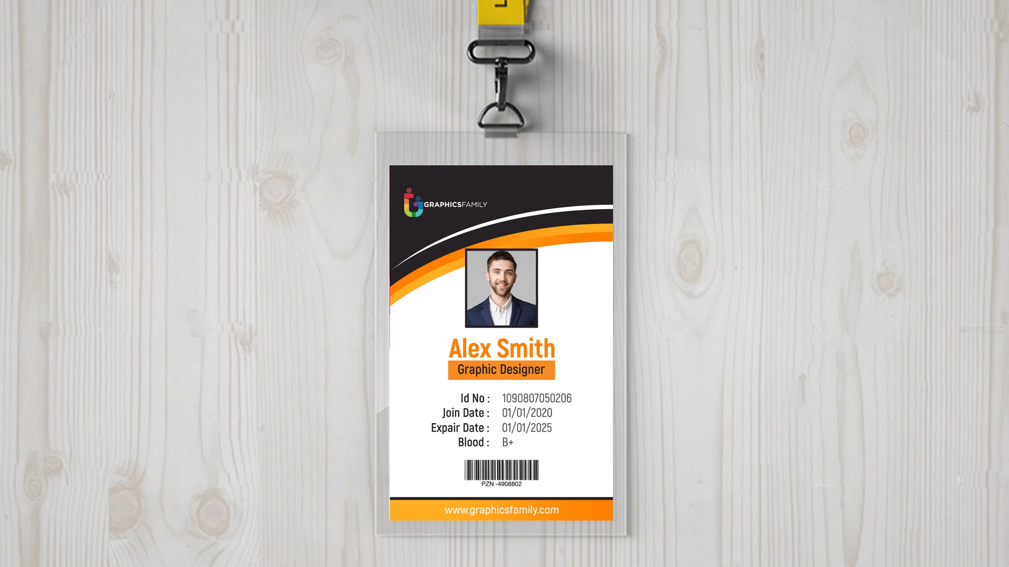 Free online ID card Template psd