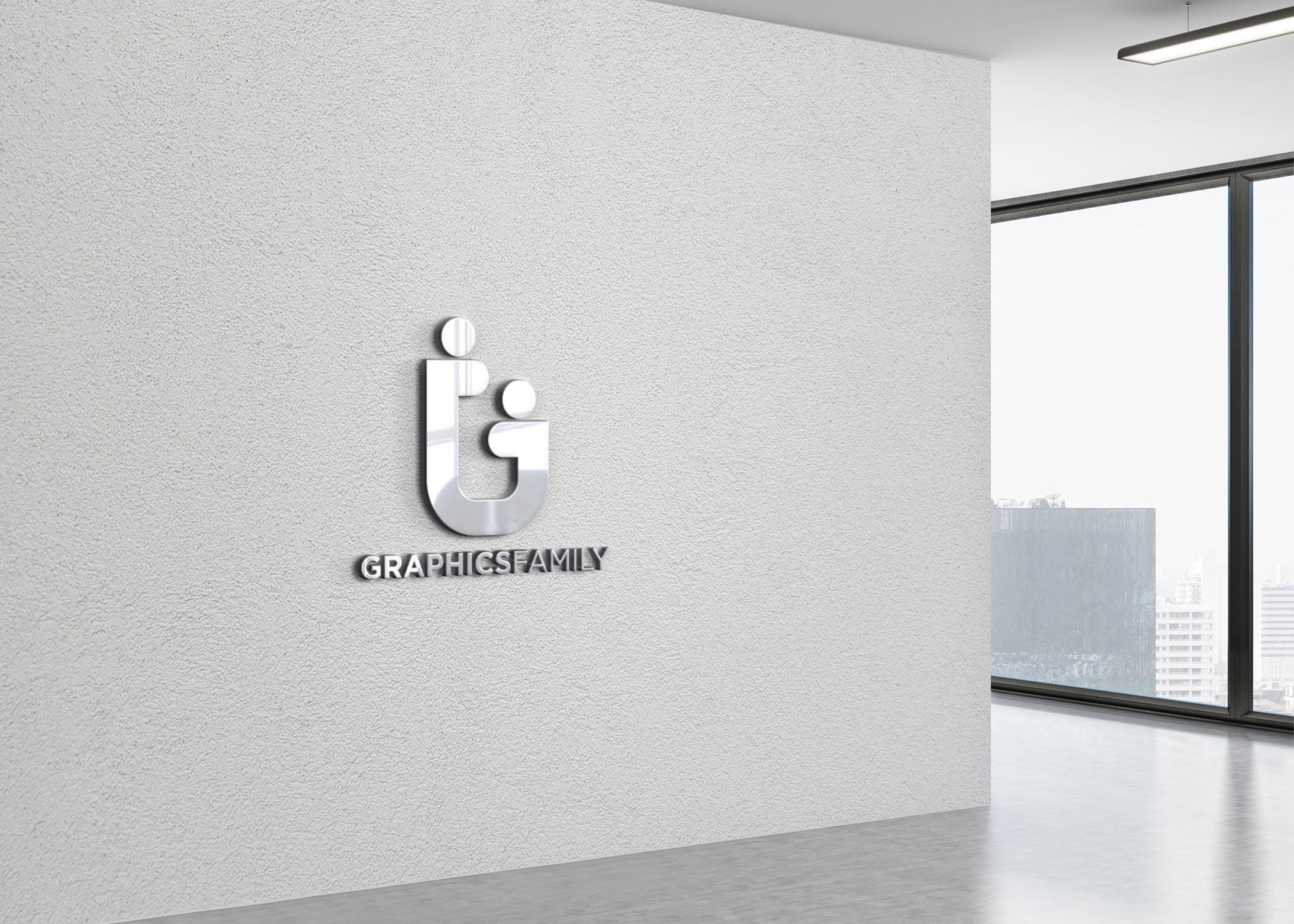 Office Wall Corporate Logo Mockup - photos and vectors